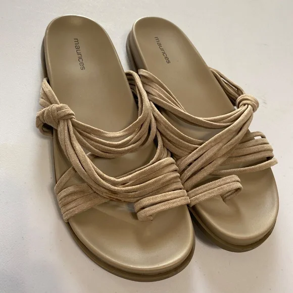 Maurice’s womens size 9 slip on sandals round toe open toes nwot flip flops - Picture 3 of 5
